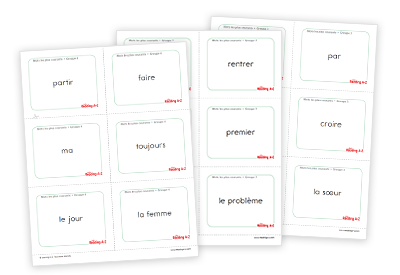 French Most Common Words Flashcards